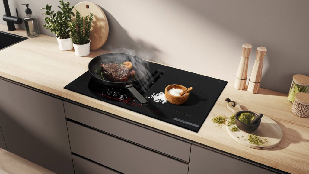 Kochfeld mit integriertem Dunstabzug